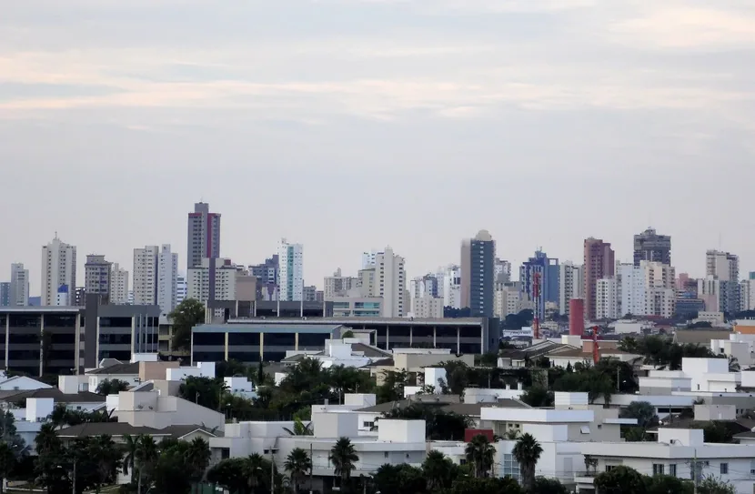 Vista panorâmica dos prédios do centro de Uberlândia (MG)
