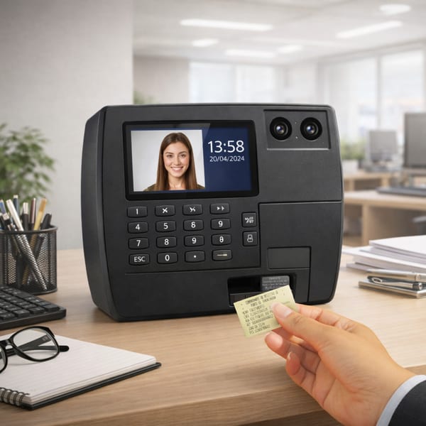 REP-C - Relógio de ponto convencional com reconhecimento facial, teclado numérico e impressora de comprovante